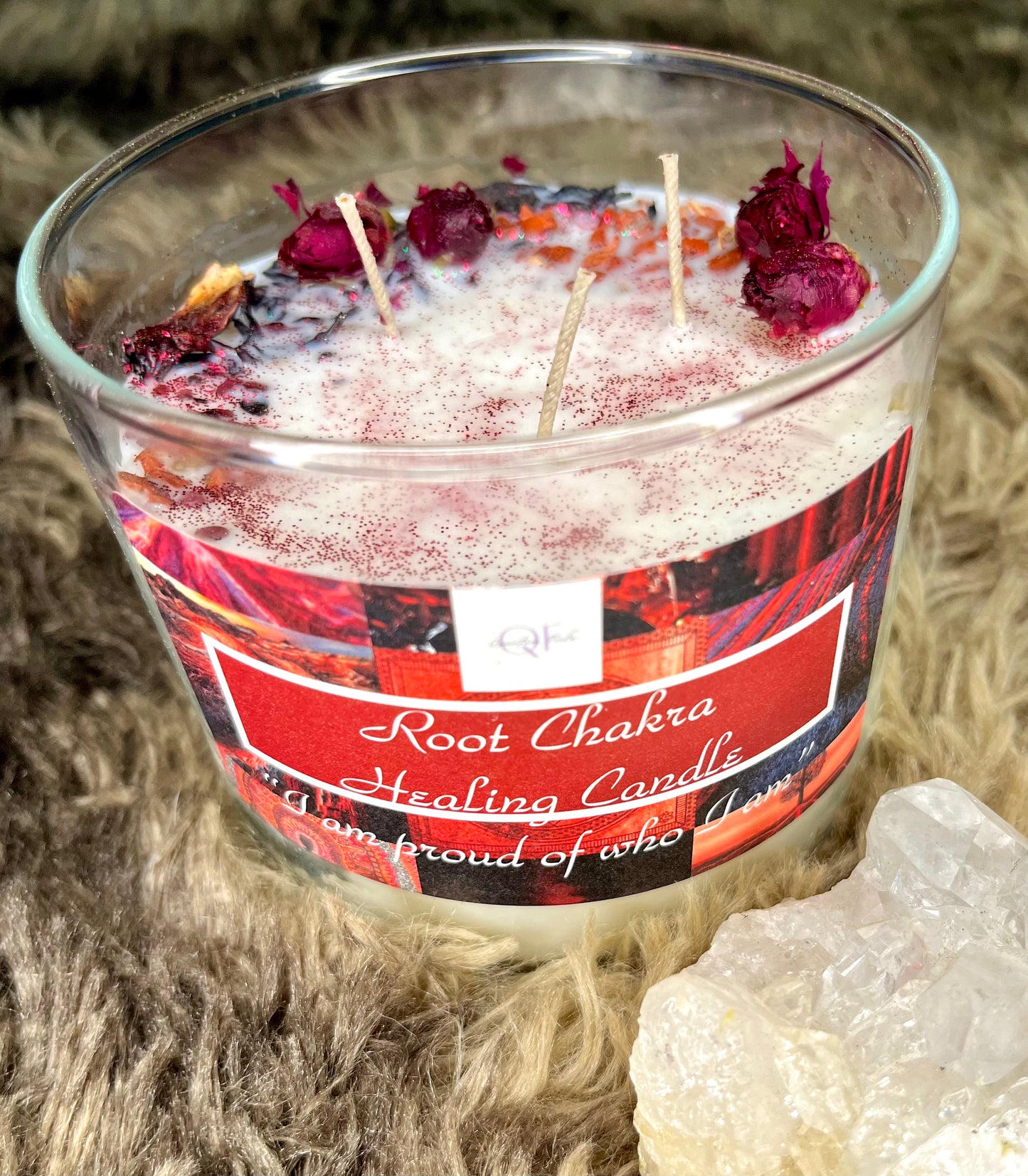 ROOT CHAKRA HEALING CANDLE đ´