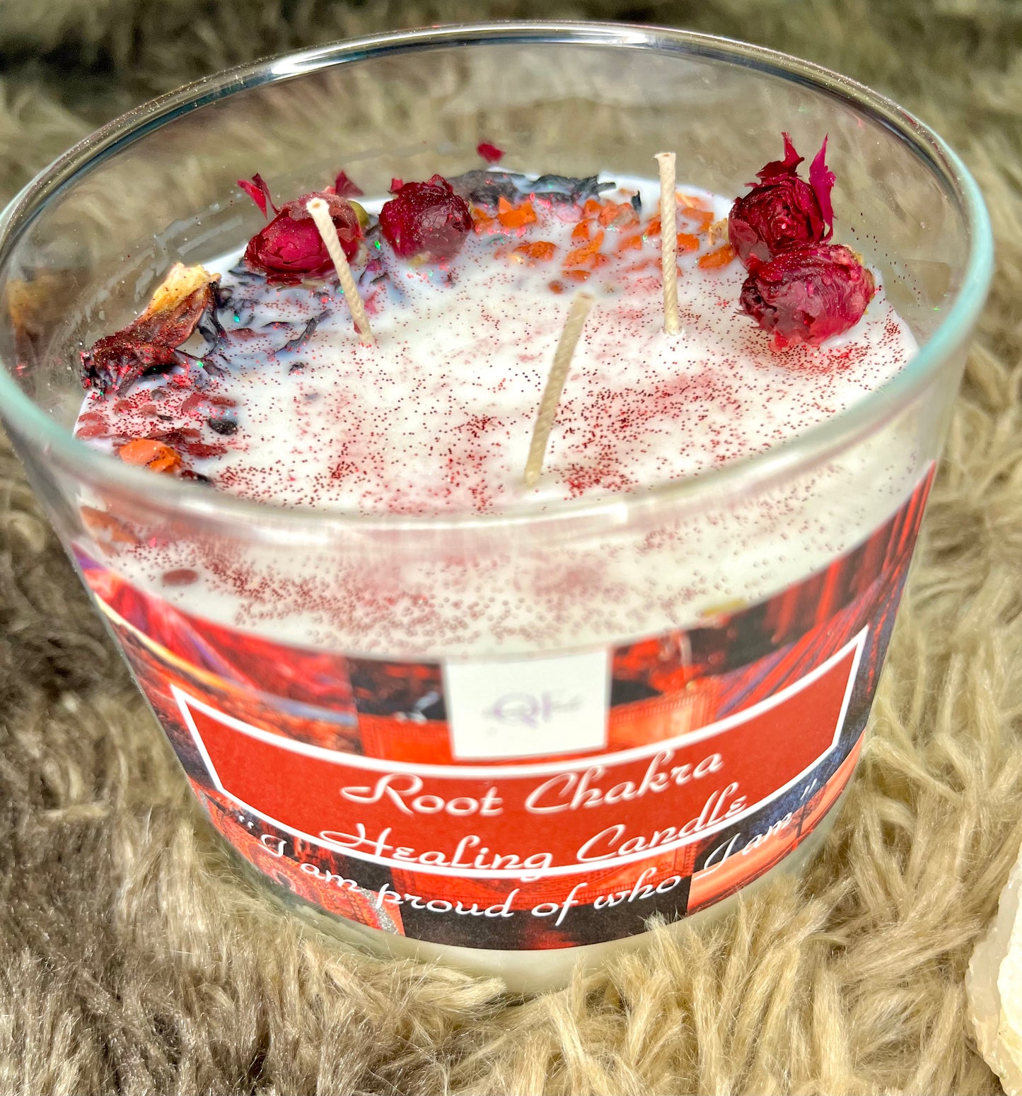 ROOT CHAKRA HEALING CANDLE đ´