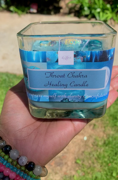 THROAT CHAKRA HEALING CANDLE 💙