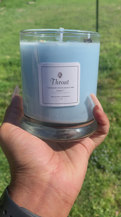 THROAT CHAKRA HEALING CANDLE 💙