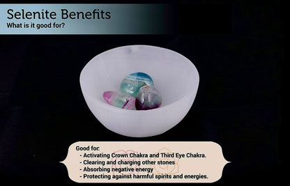 SELENITE CRYSTAL CHARGING BOWL